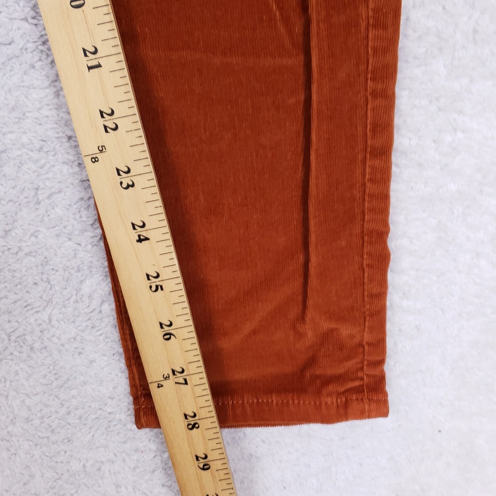 Universal Thread Corduroy Pants Womens 6 28R Skinny Button Fly Rust Orange Fall - Picture 5 of 11